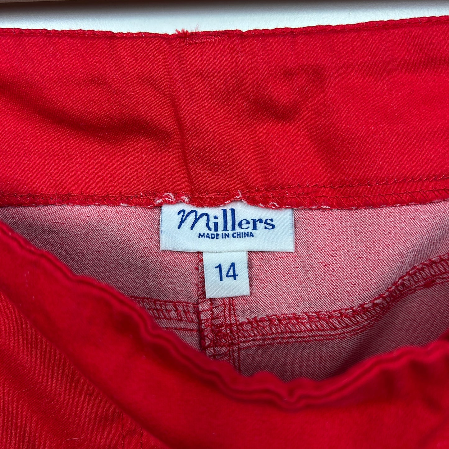 Millers Pants Size 14 Red Pull On
