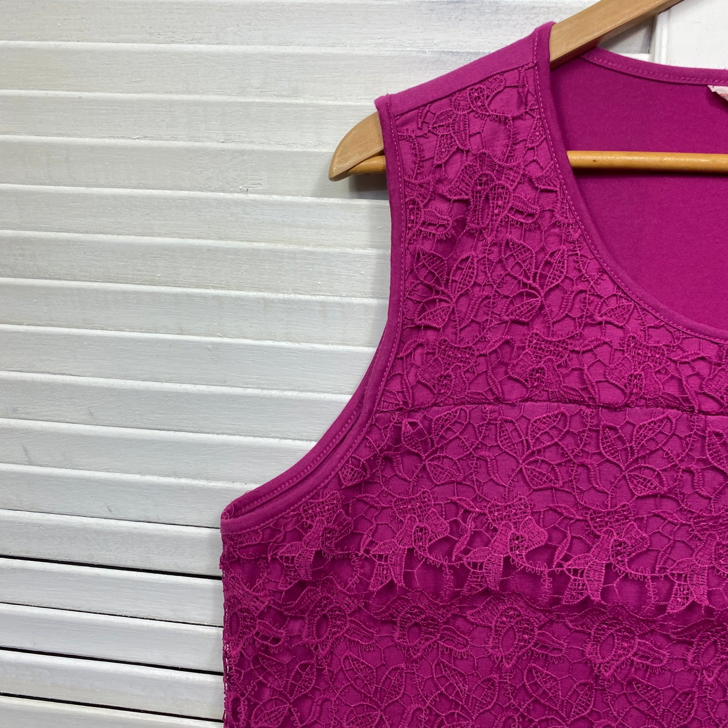 Millers Top Size 20 Pink Sleeveless Lace Overlay