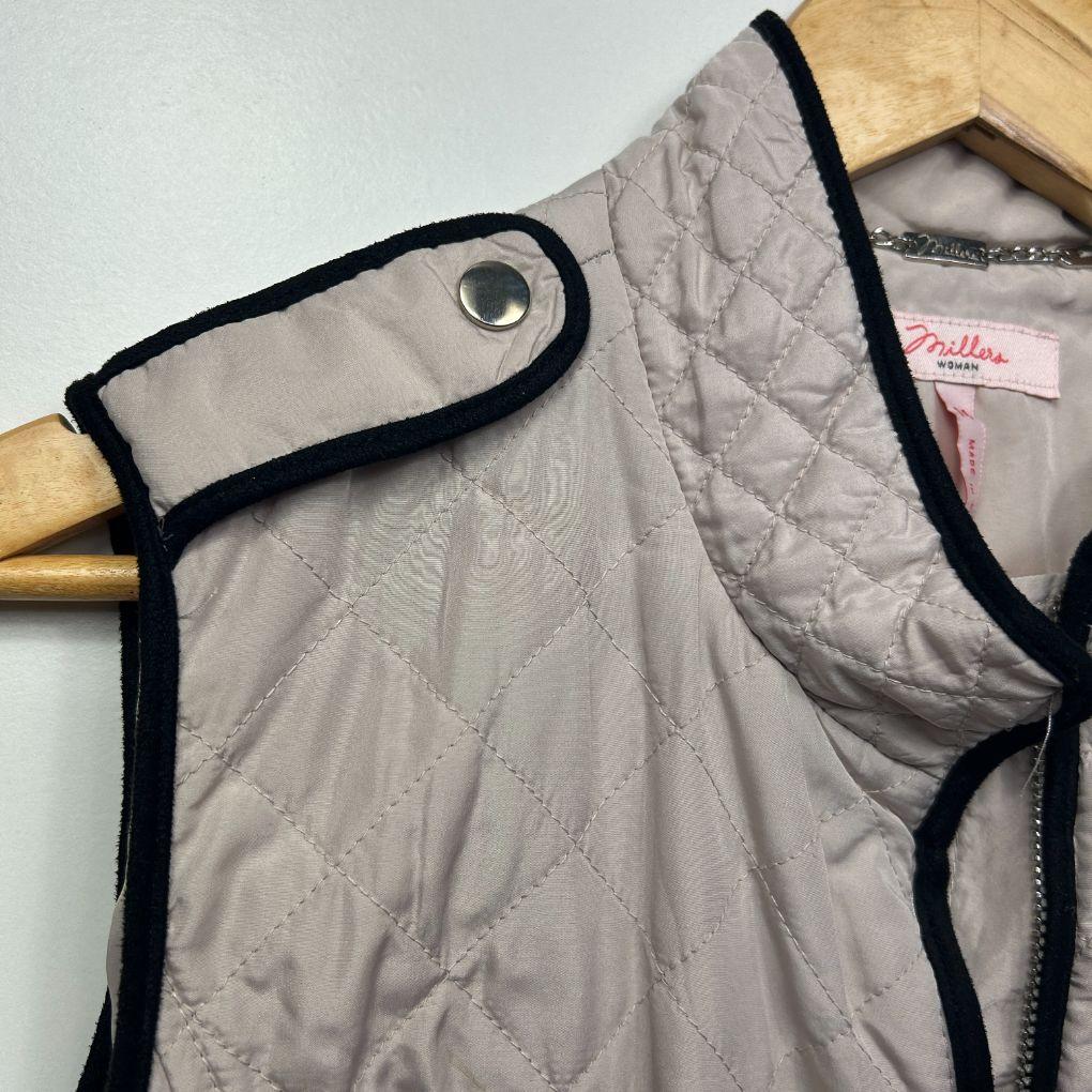 Millers Grey Quilted Vest - Size 14