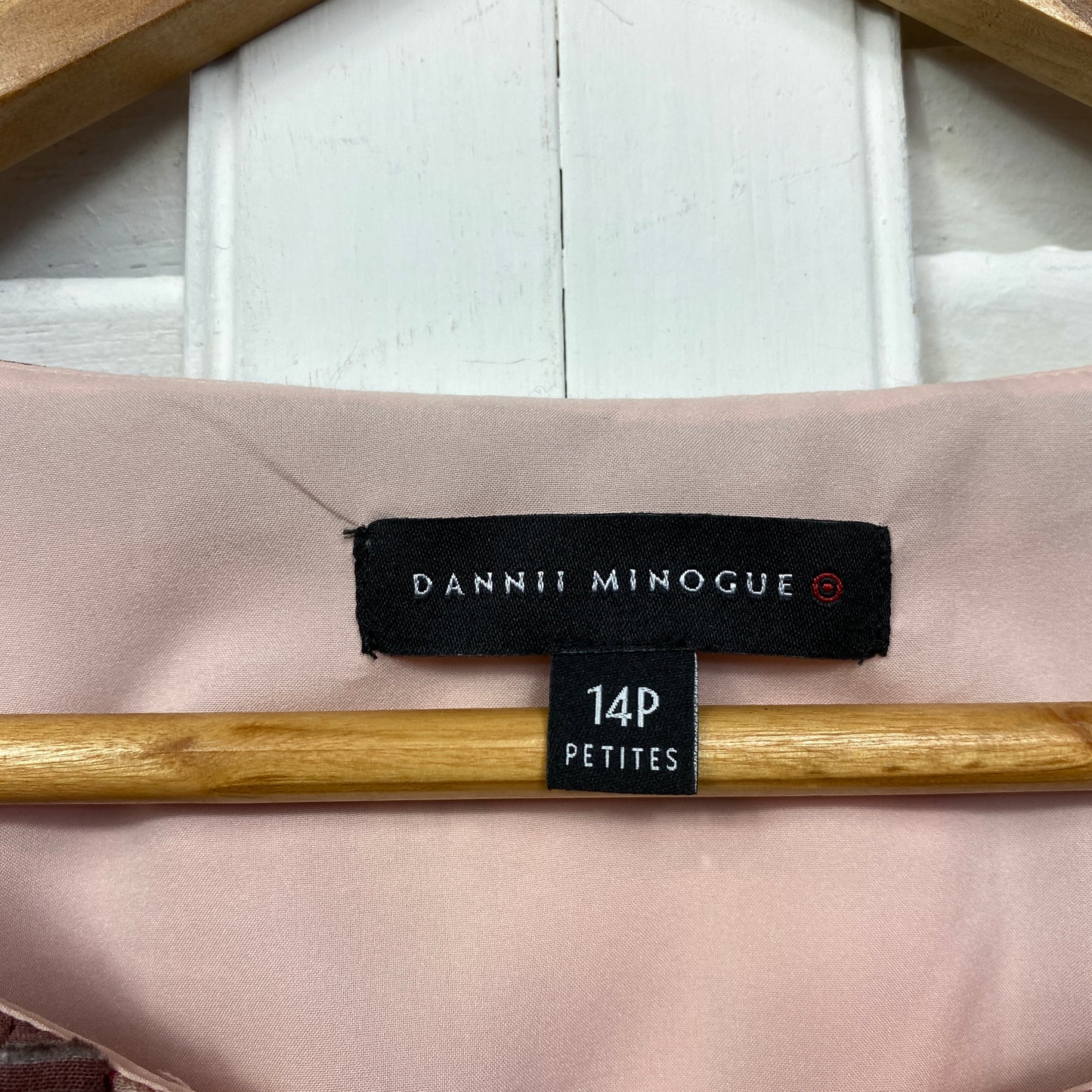 Dannii Minogue Top Size 14 Petites Check Pink Long Sleeve