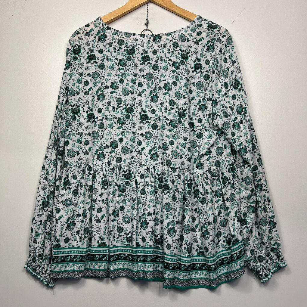 Rivers Green Floral Top - Size 14