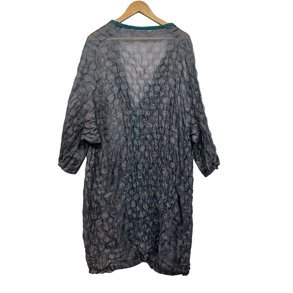 Handmade Grey Duster Jacket - Size 22/24