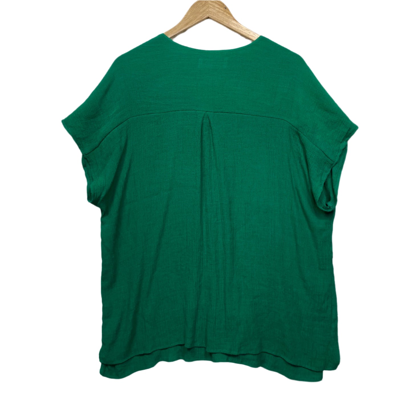 Virtuelle Top Size 16 Green Short Sleeve Viscose Blend