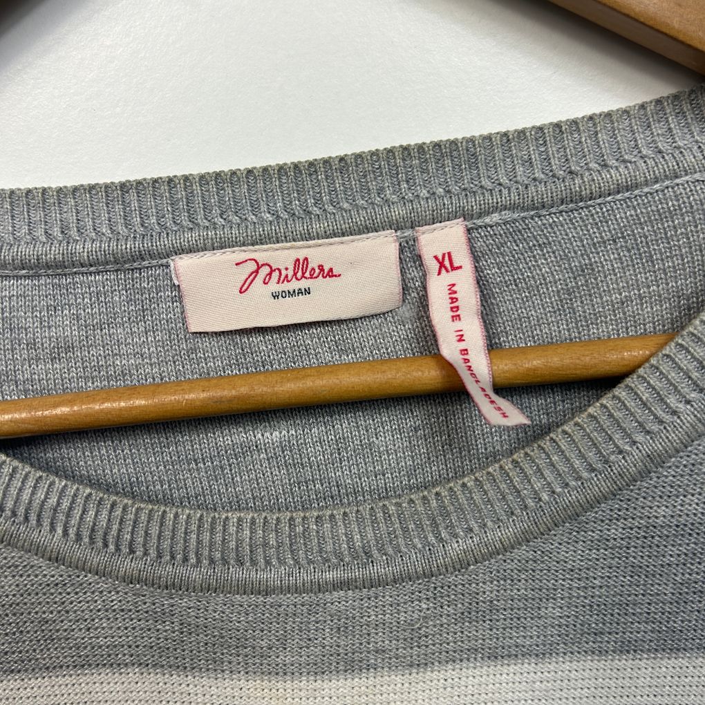 Millers Grey Cotton Top - Size XL