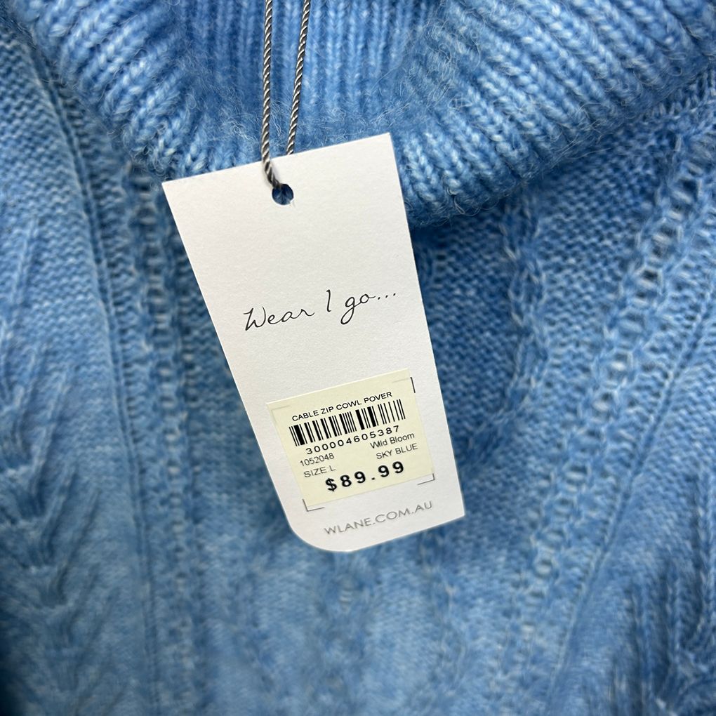 W Lane Blue Jumper - Size L