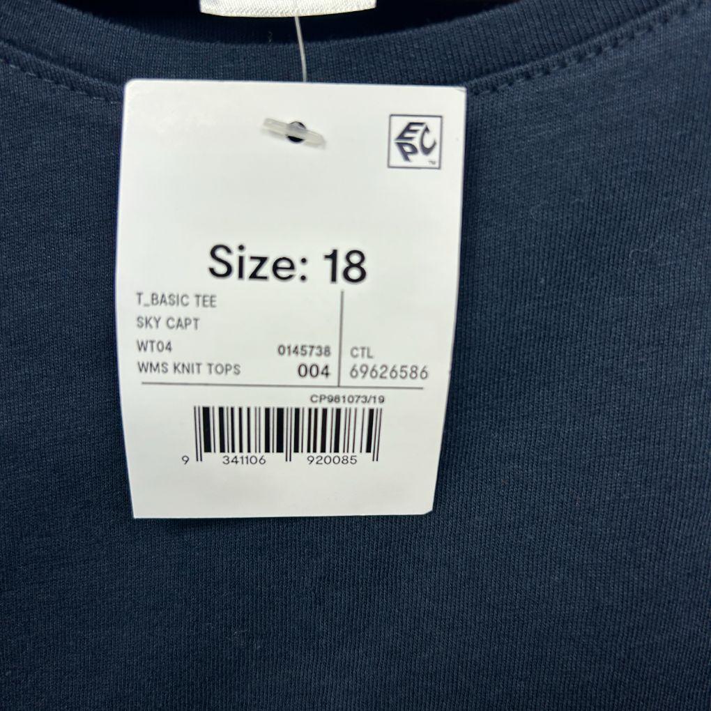 Anko Navy Cotton T-Shirt - Size 18