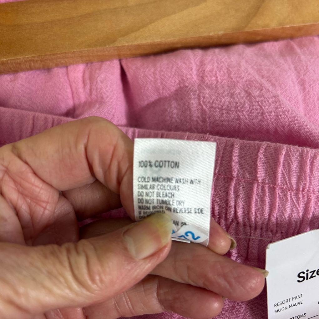 Anko Pink Cotton Pants - Size 18