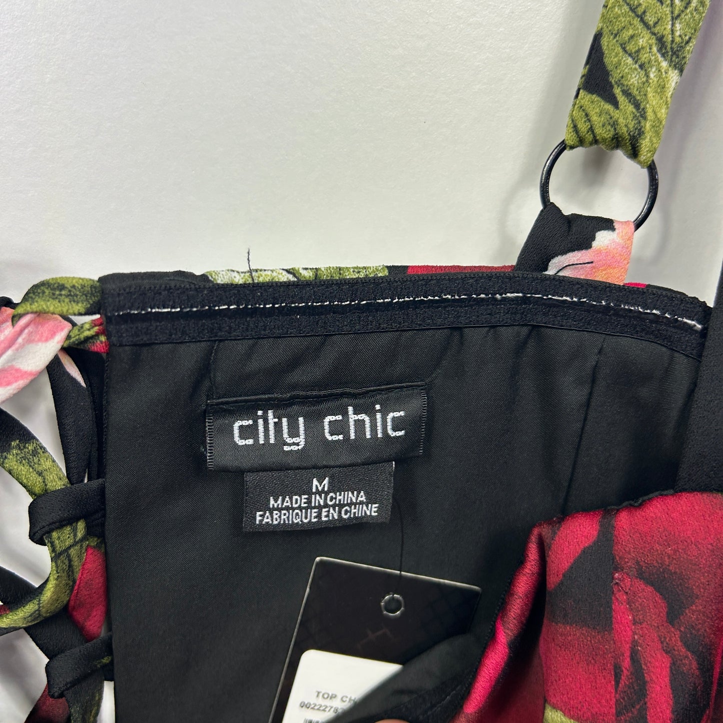 City Chic Multicoloured Floral Crop Top - Size 18