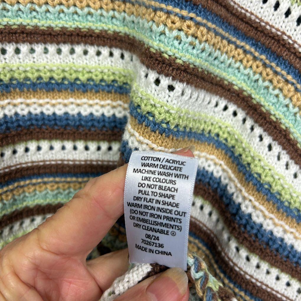 Target Multicoloured Striped Cotton Knit Top - Size XL