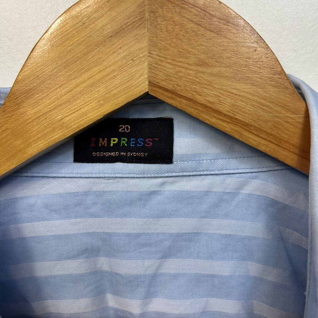 Impress Blue Cotton Shirt - Size 20