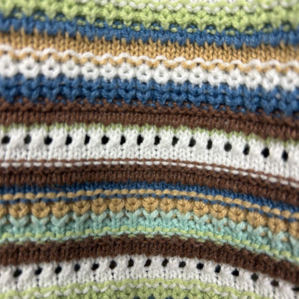 Target Multicoloured Striped Cotton Knit Top - Size XL