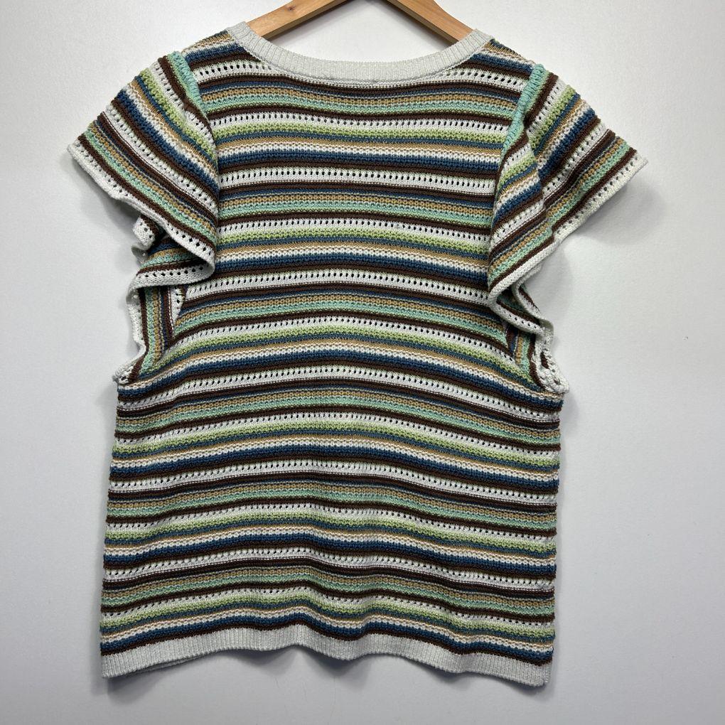Target Multicoloured Striped Cotton Knit Top - Size XL