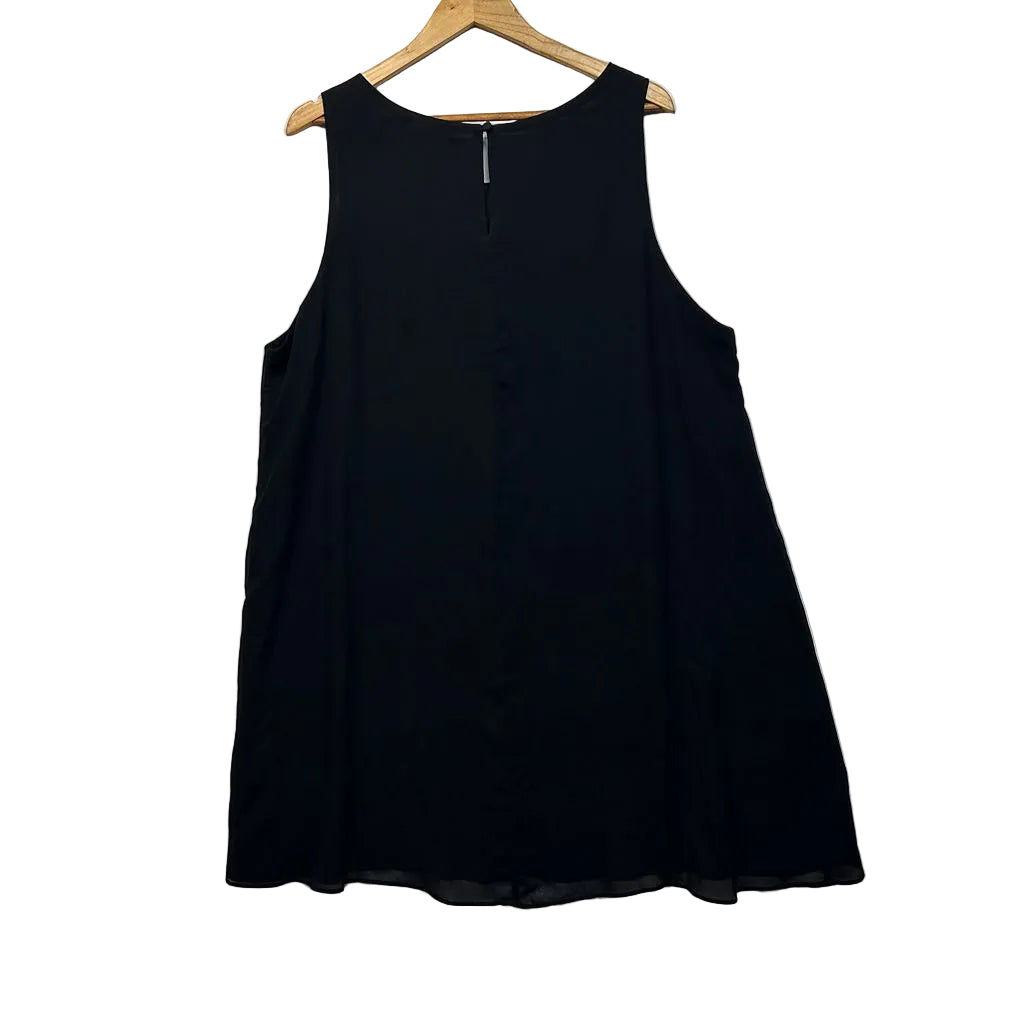 City Chic Black Sleeveless Top - Size 20/L