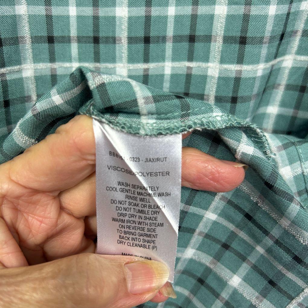 Betty Basics Green Check Dress - Size 16