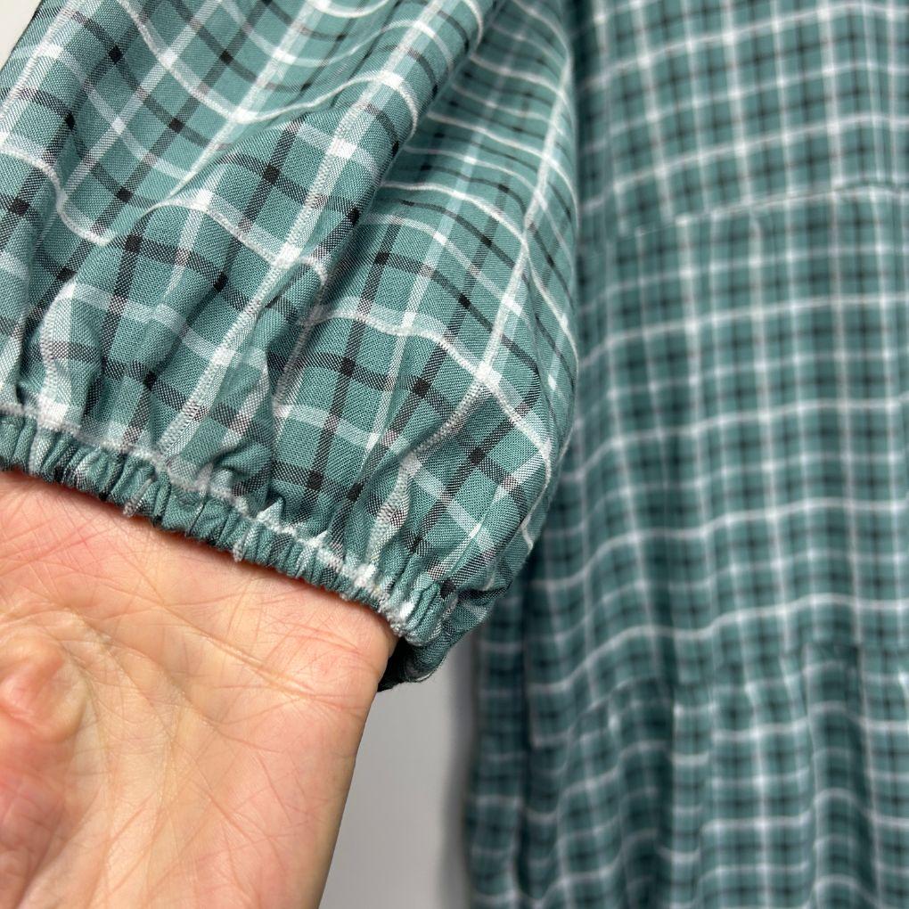 Betty Basics Green Check Dress - Size 16