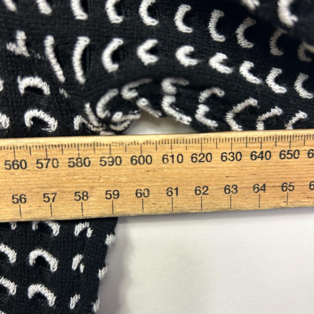 Black White Cotton Knit Cardigan Top - Size 14/16