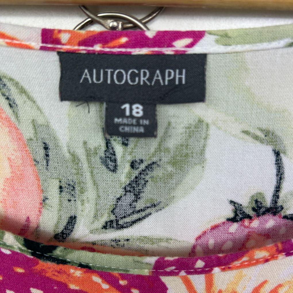 Autograph Multicoloured Floral Top - Size 18