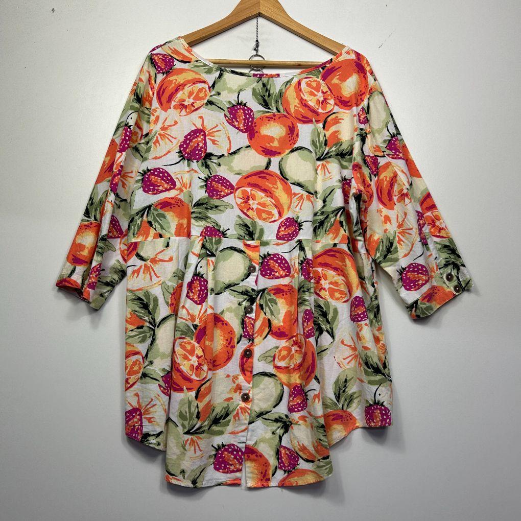 Autograph Multicoloured Floral Top - Size 18