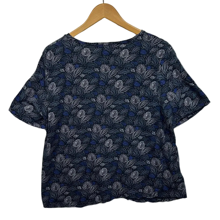 Black Pepper Navy Cotton Top - Size 20