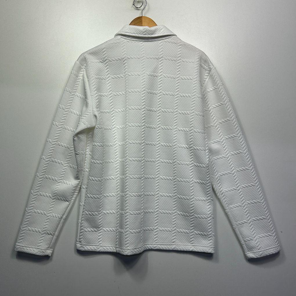 White Polo Long Sleeve Top - Size L
