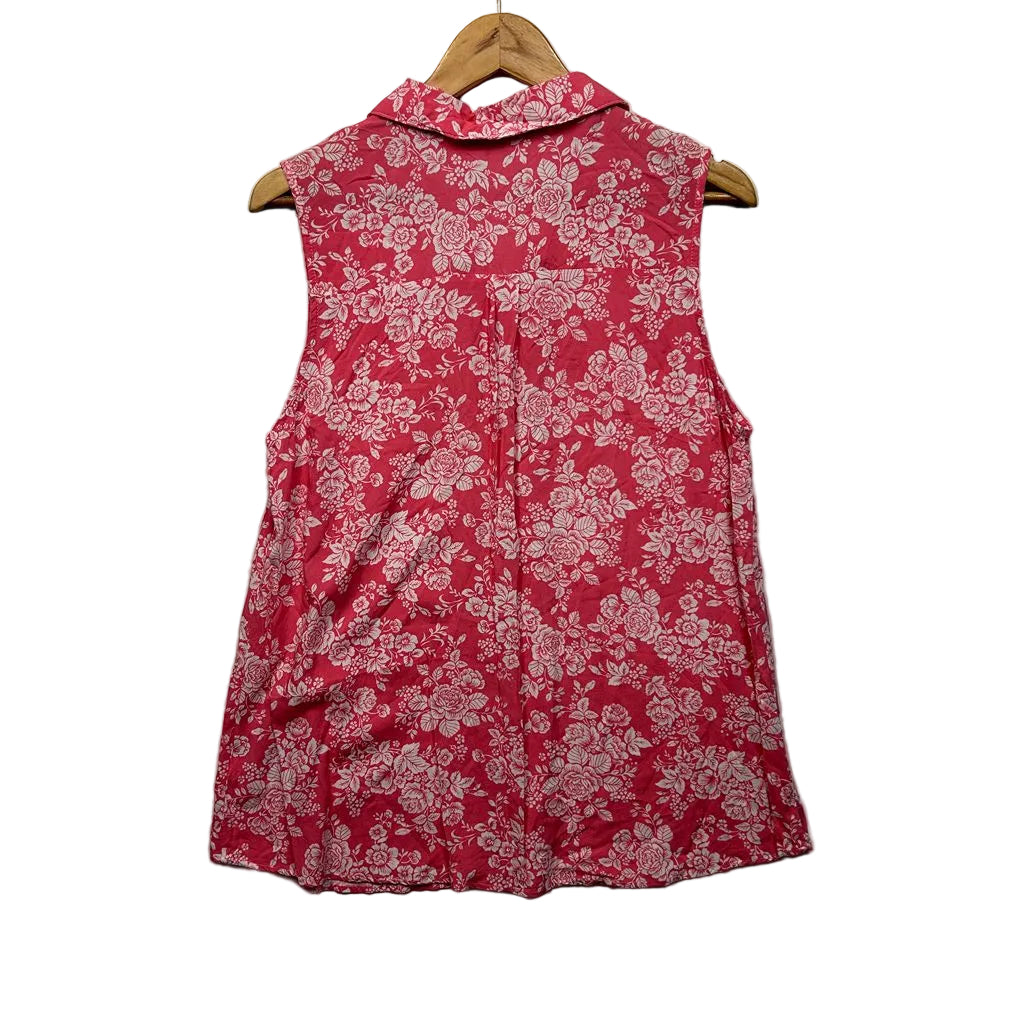 Millers Pink Floral Sleeveless Top - Size 16