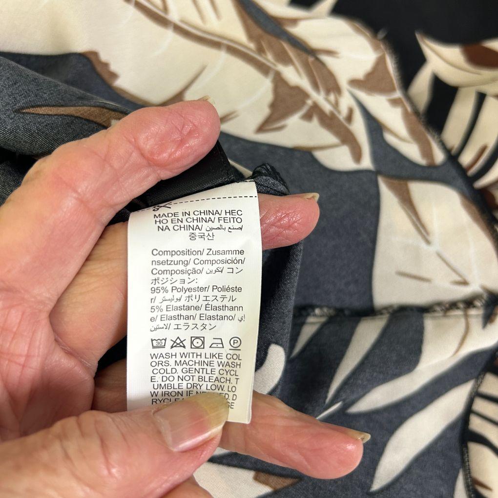 Shein Black Palm Print Maxi Skirt - Size XL