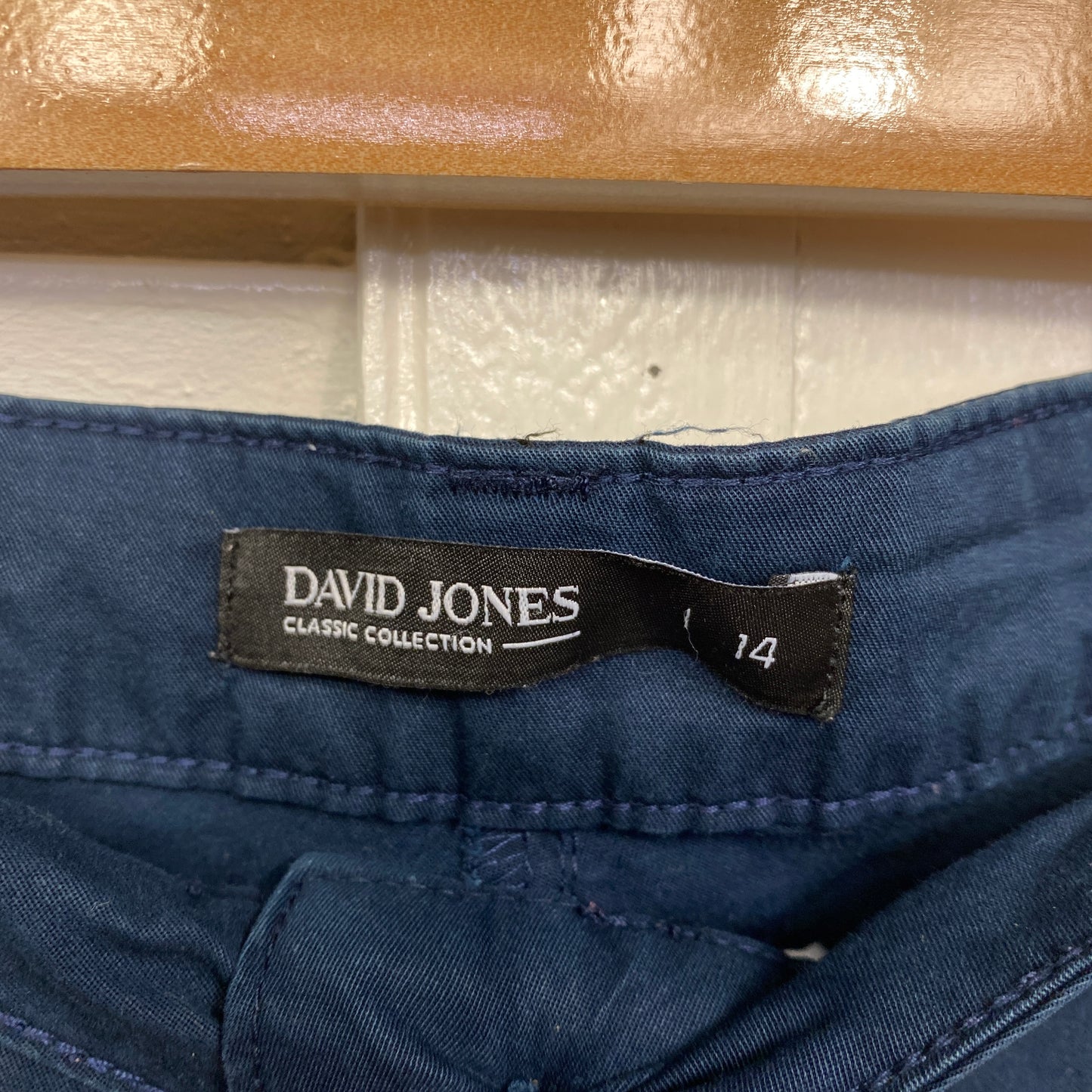 David Jones Shorts Size 14 Blue Pockets