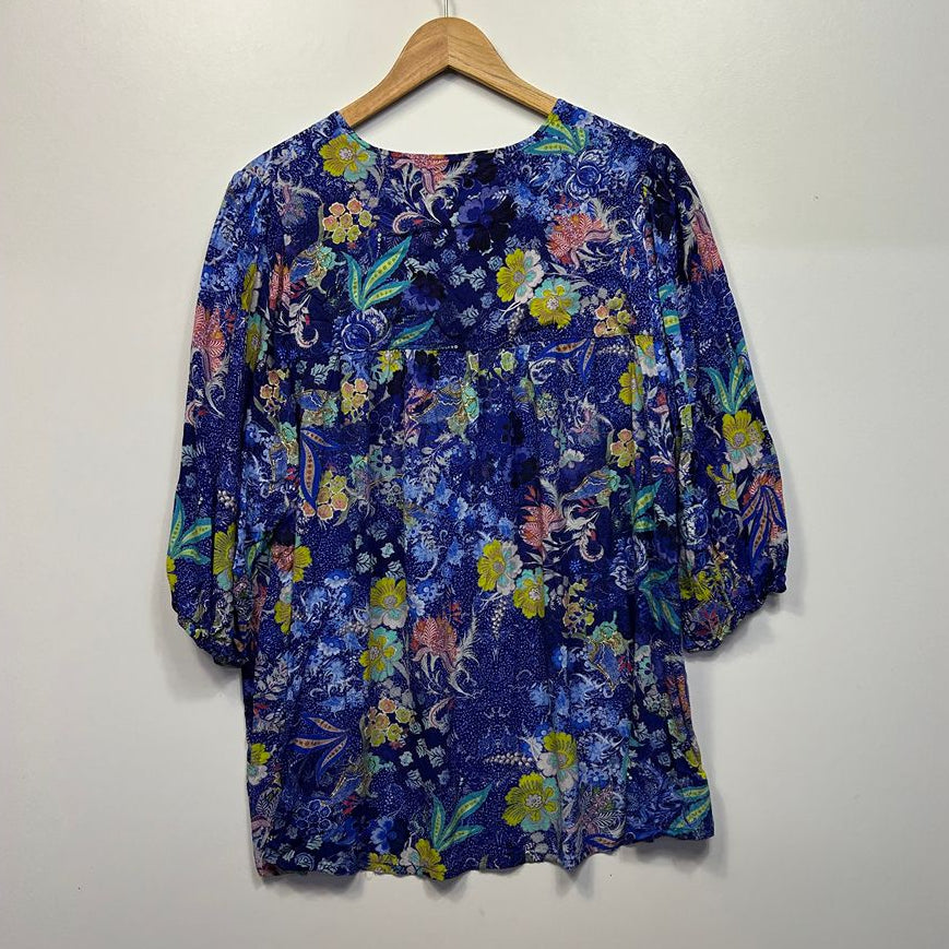 Virtuelle Blue Floral Top - Size 20