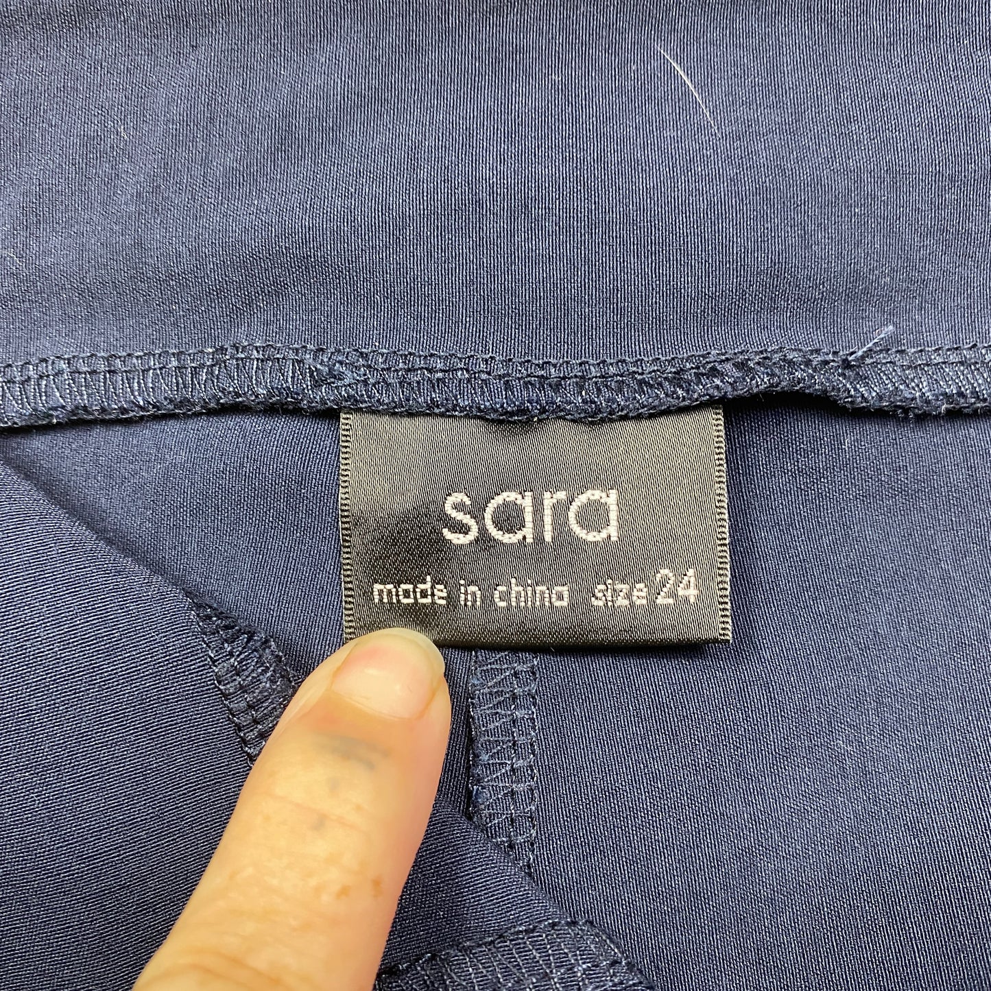 Sara Pants Size 24 Blue Cropped Pull On