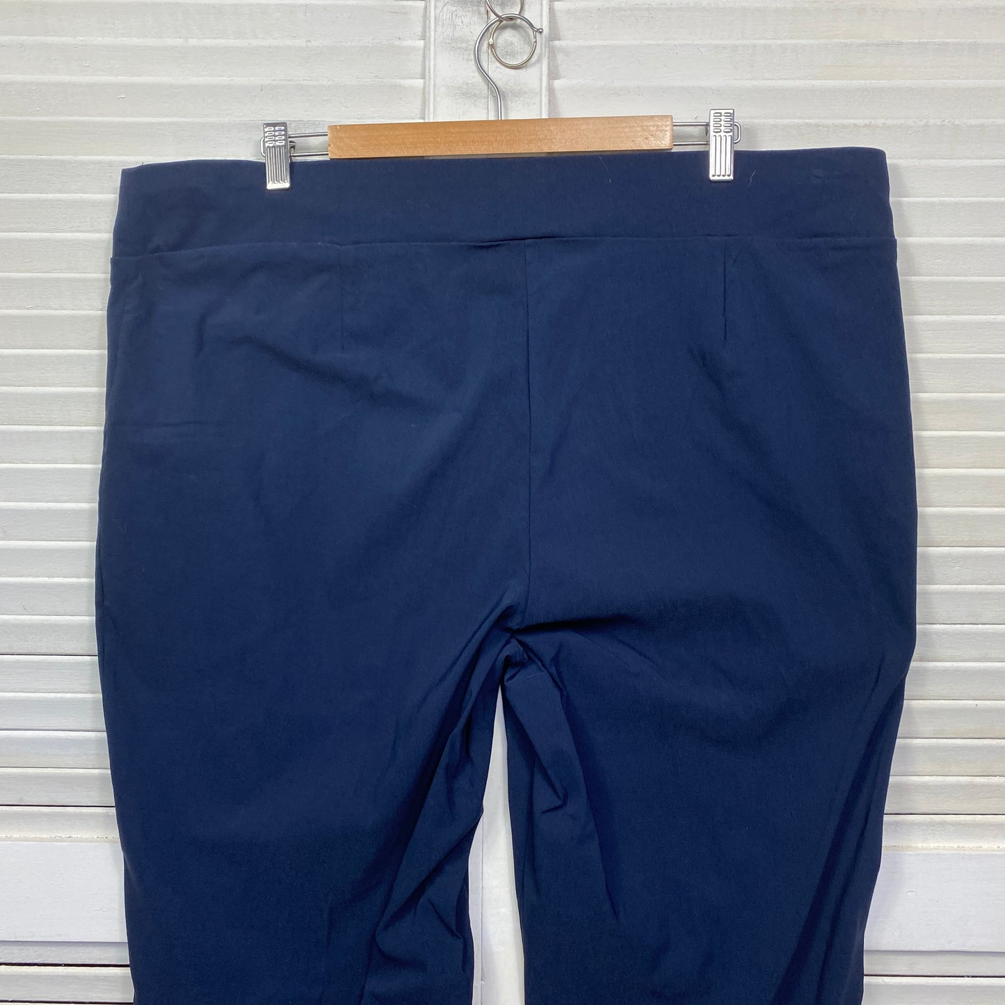 Sara Pants Size 24 Blue Cropped Pull On