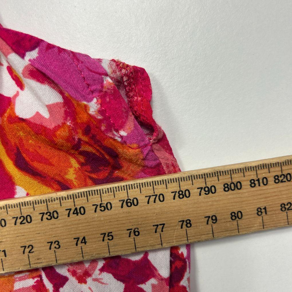 Orange Sherbet Pink Floral Top - Size 16/18