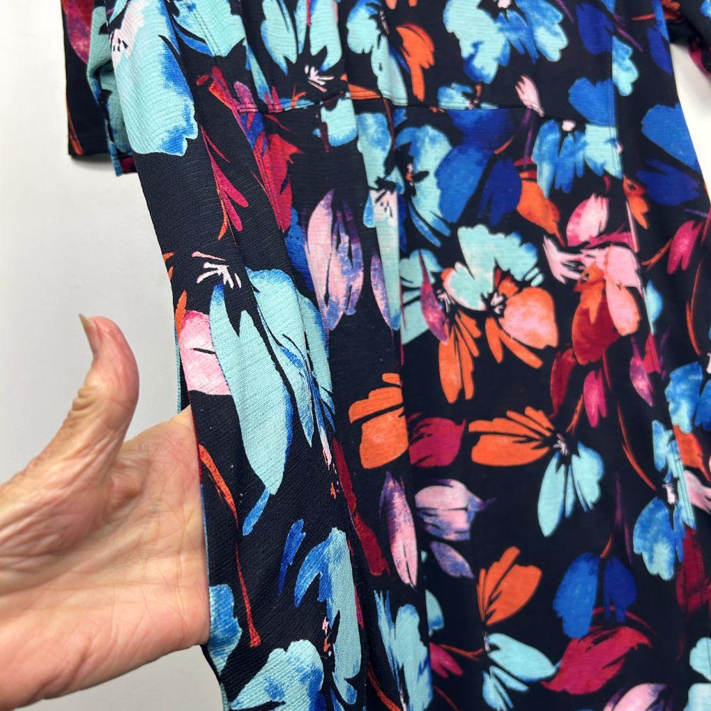 Taking Shape Black Floral Dress - Size 16/18