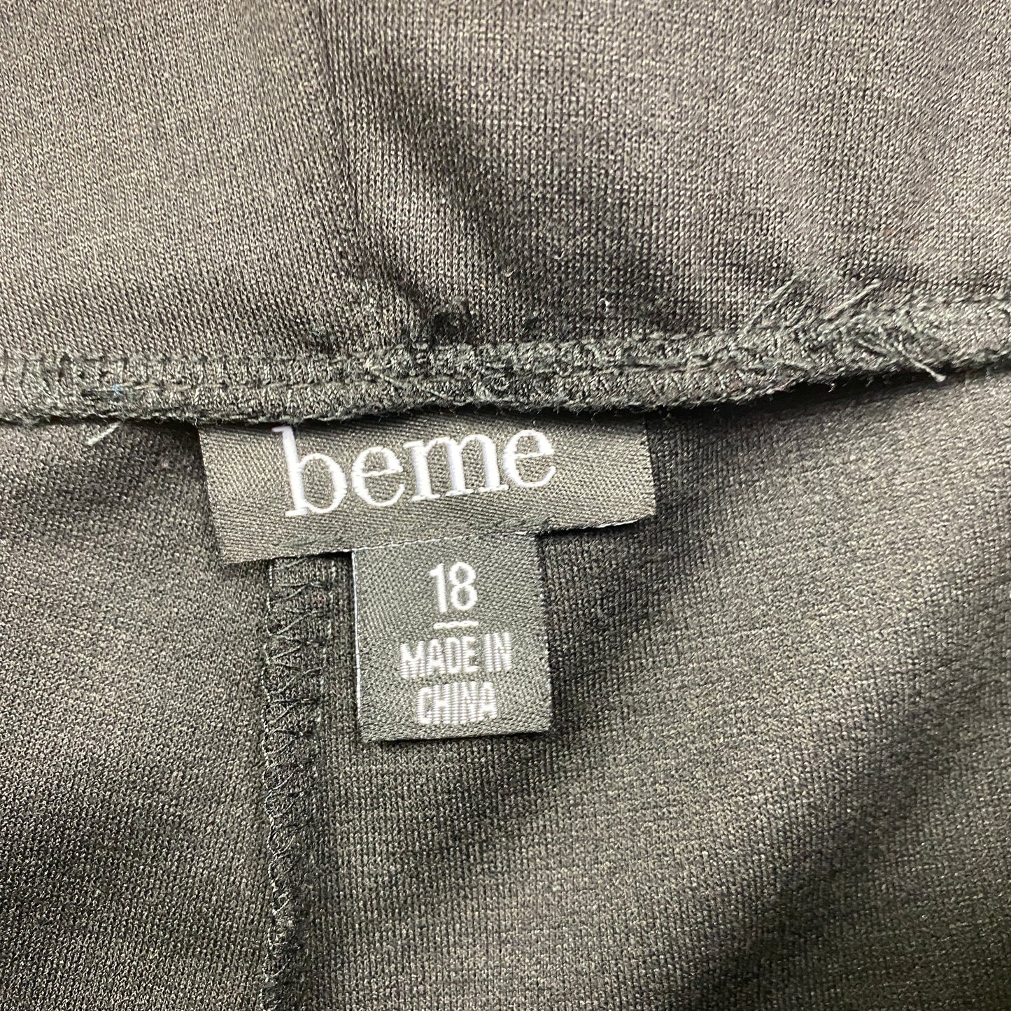 Beme Pants Size 18 Plus Black Pull On Elastic Waist Stretch Office