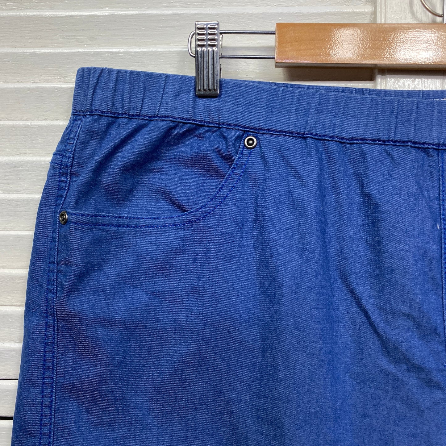 Cafe Latte Shorts Size 18 Blue Pull On