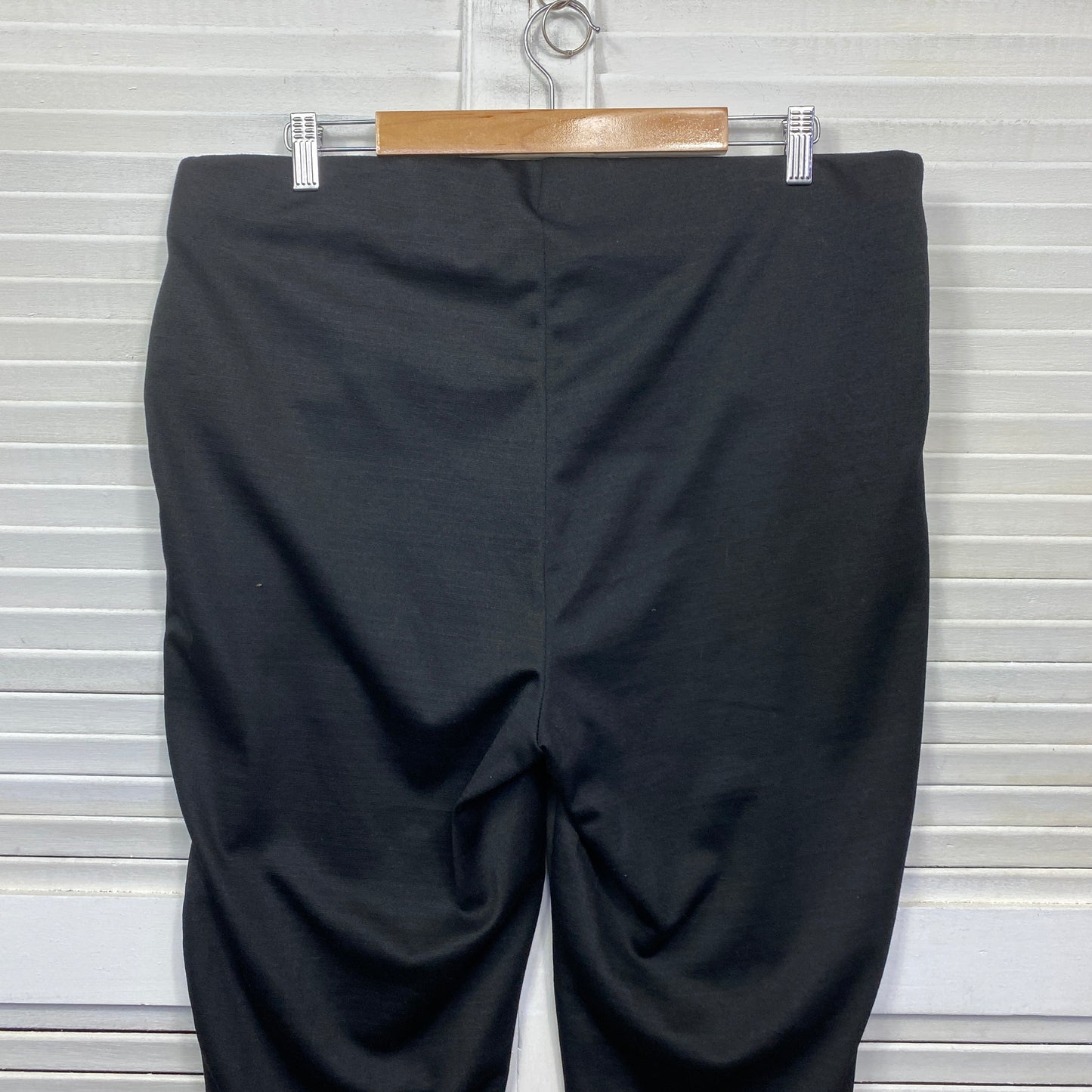 Beme Pants Size 18 Plus Black Pull On Elastic Waist Stretch Office