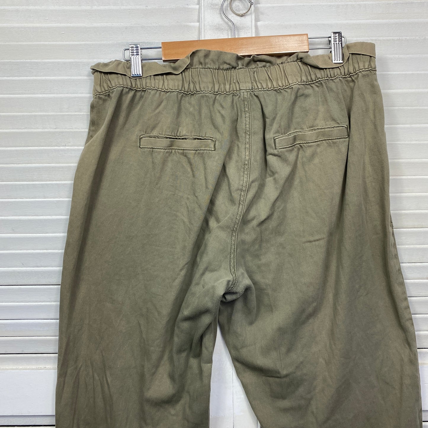 Lily Loves Jogger Pants Size 16 Green Paperbag Pockets