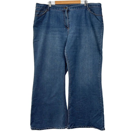 Autograph Dark Wash Wide Leg Jeans - Size 24