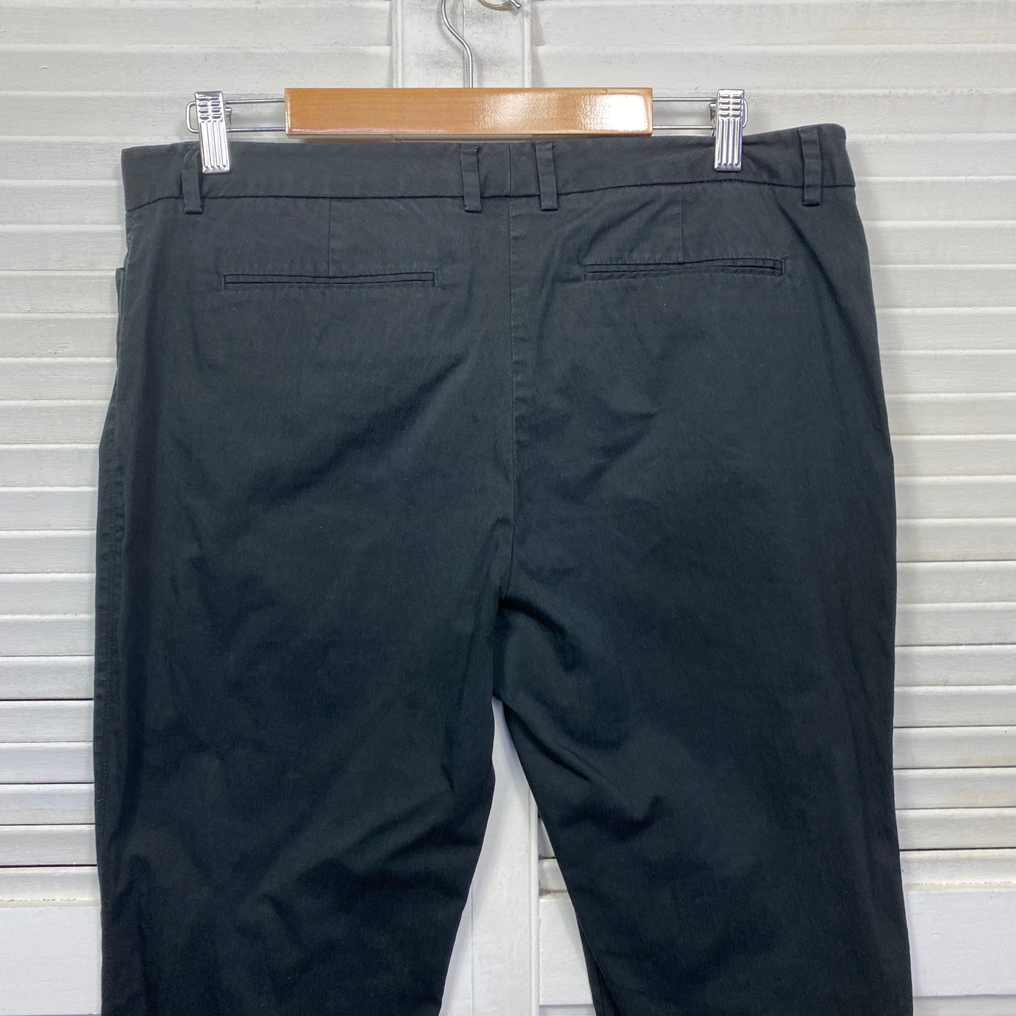 Sportscraft Pants Size 14 Black Ankle Length Cotton Blend