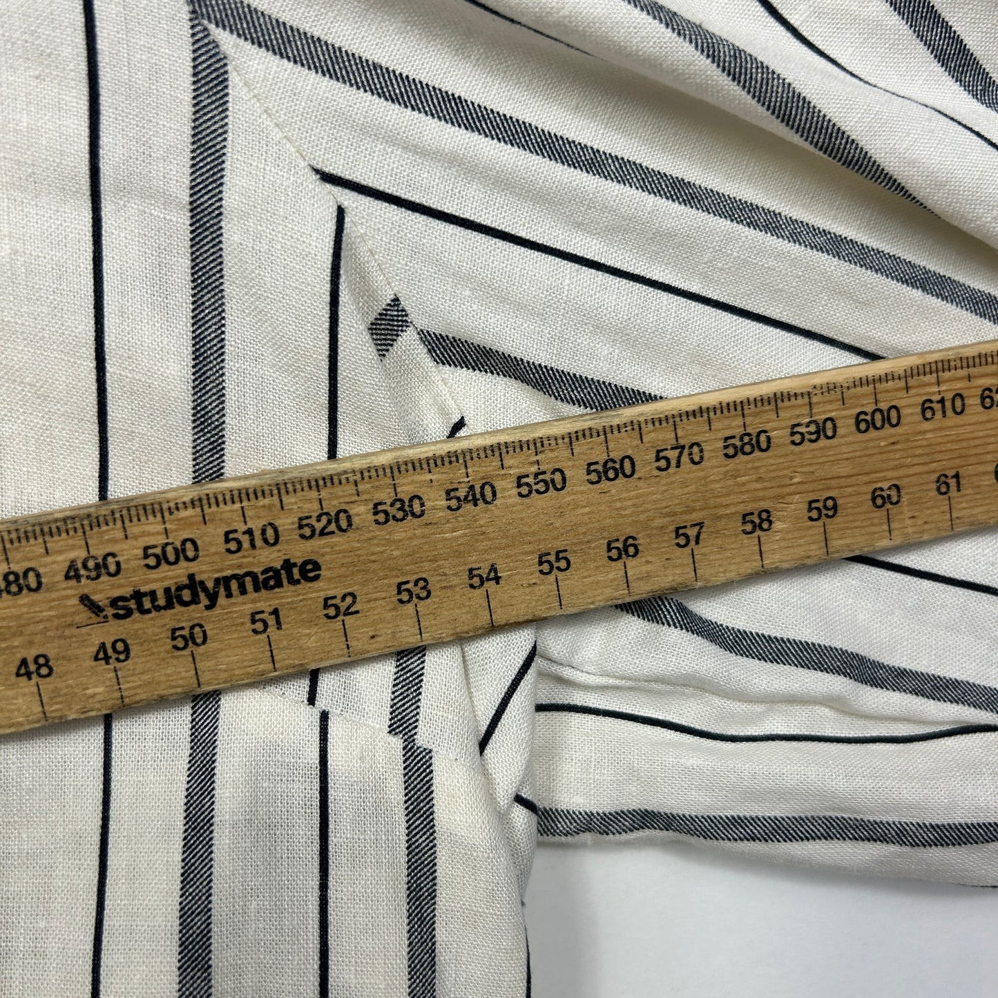 W Lane Striped Linen Cowl Neck Top - Size 14