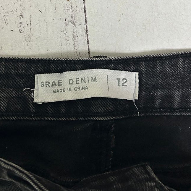 Suzanne Grae Charcoal Denim Skirt - Size 12