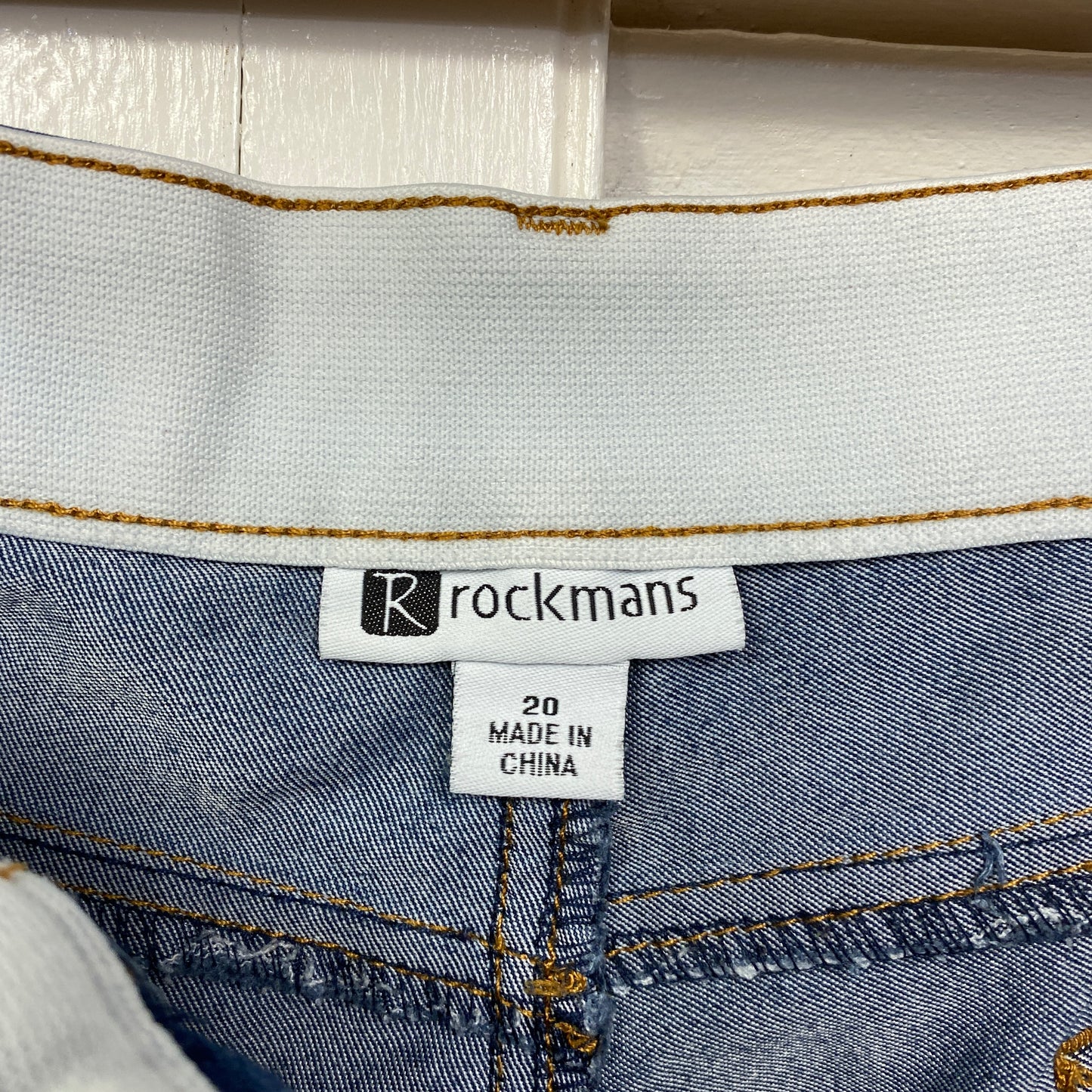 Rockmans Jeans Size 20 Blue Elastic Waist Pockets