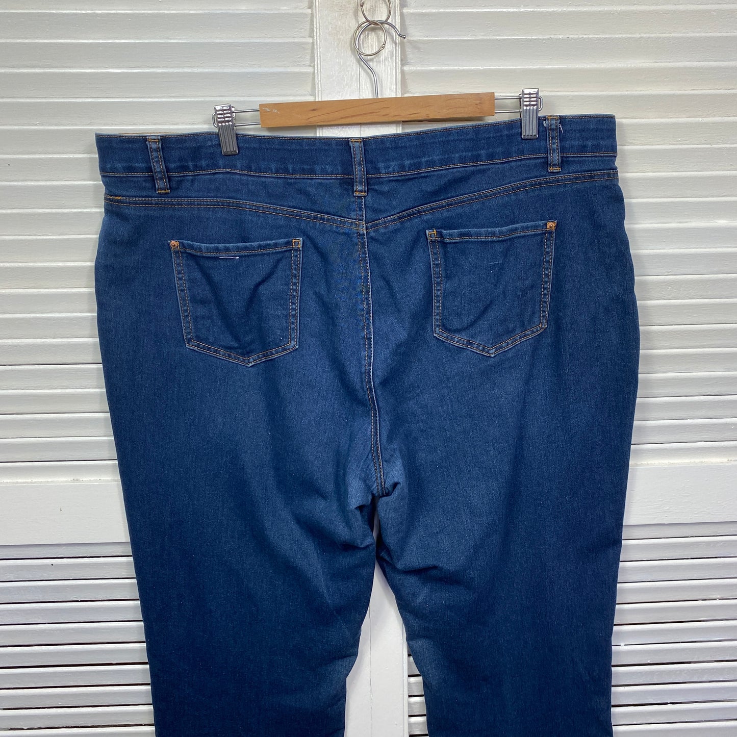 Rockmans Jeans Size 20 Blue Elastic Waist Pockets