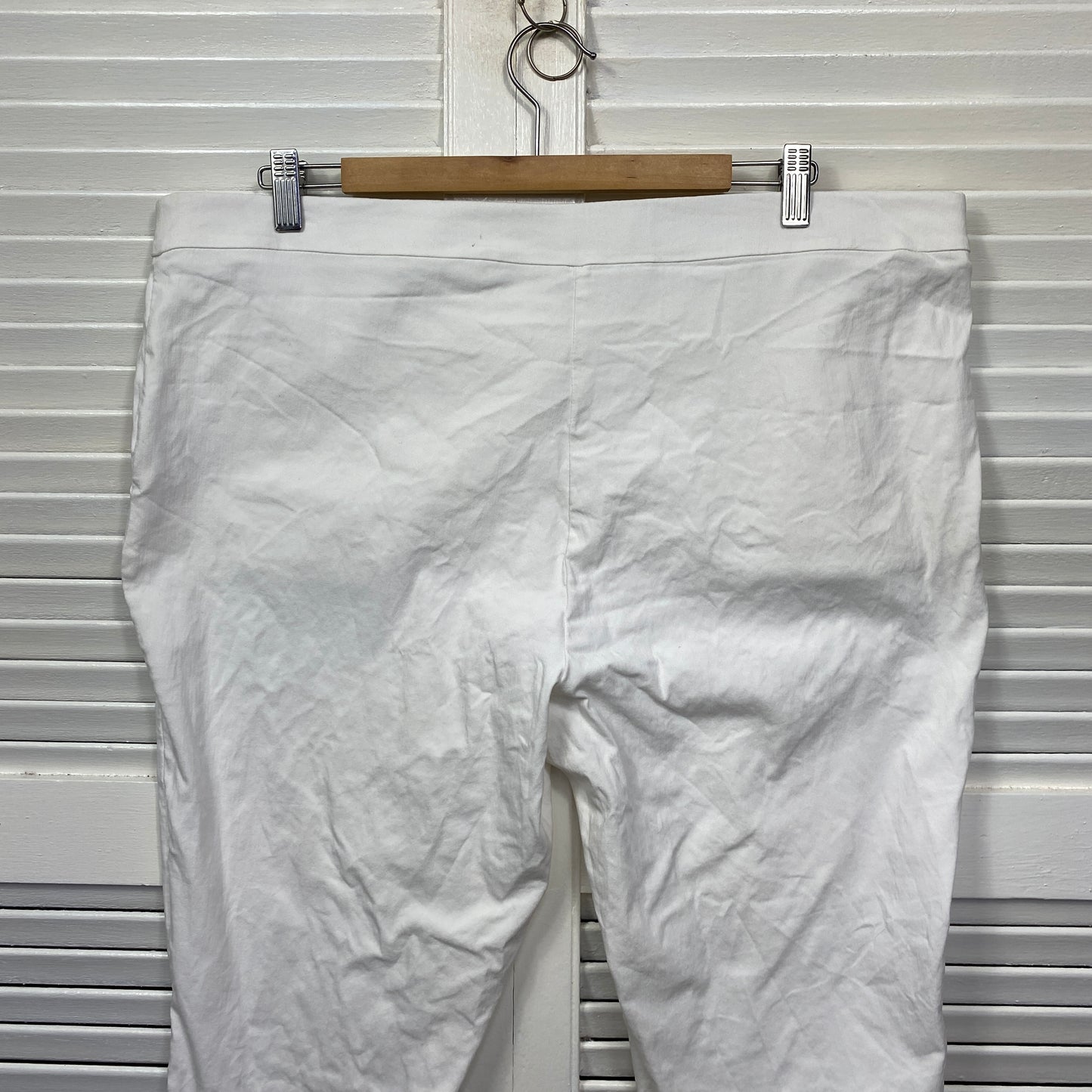 Preview Pants Size 18 White Pull On Cropped Pockets