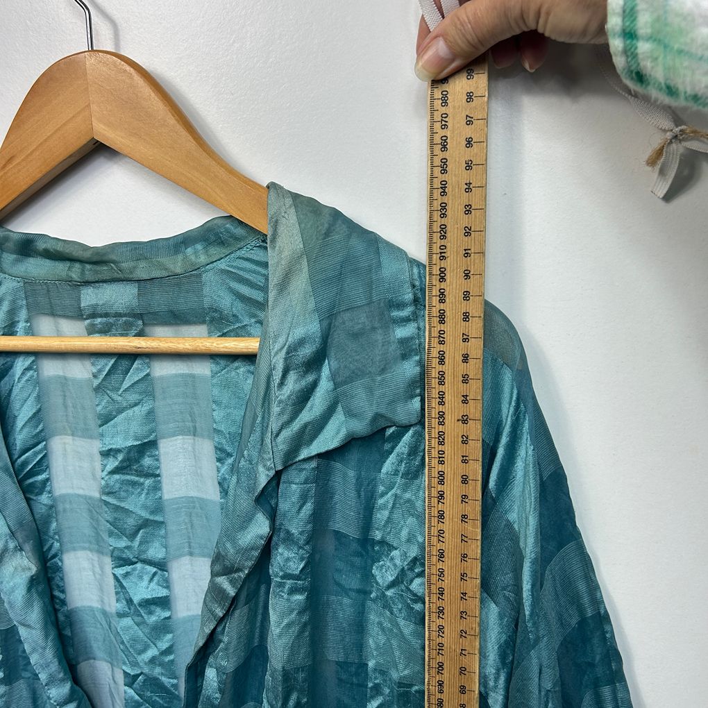Handmade Teal Sheer Occasional Kimono - Size 22/24
