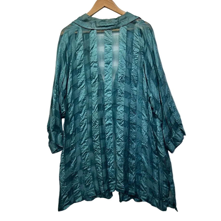 Handmade Teal Sheer Occasional Kimono - Size 22/24