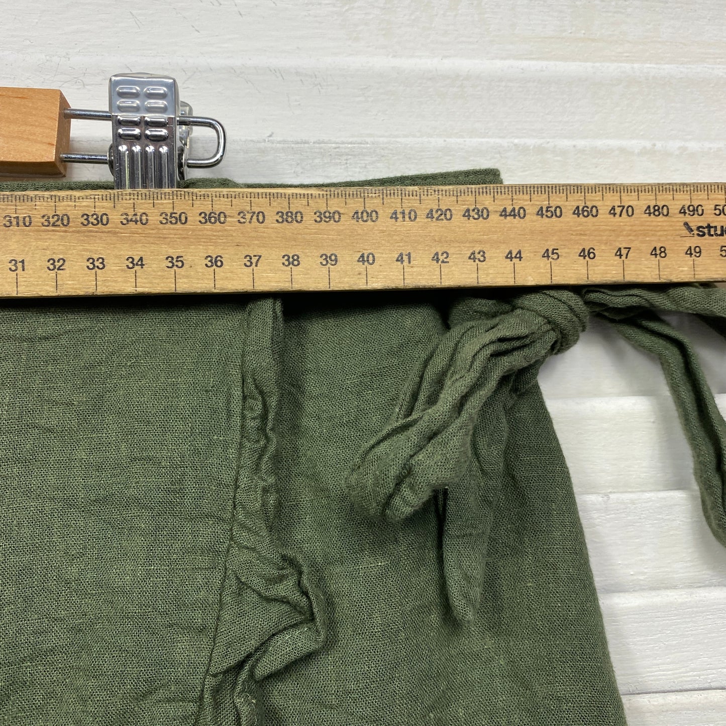 Glassons Wrap Skirt Size 14 Green Linen Blend Mini