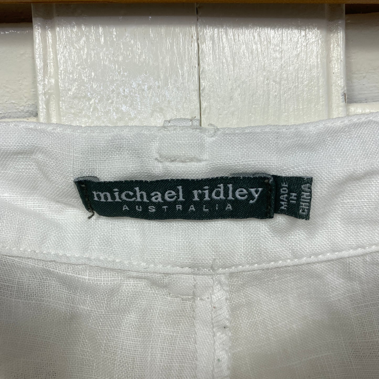 Michael Ridley Cargo White Pants Size 14 Linen