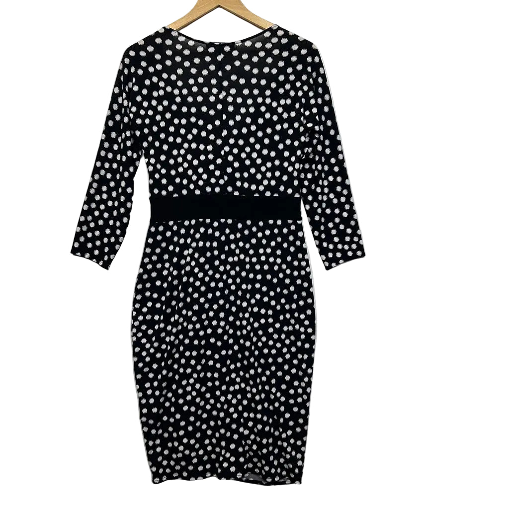 Sacha Drake Black Polka Dot Dress - Size 12