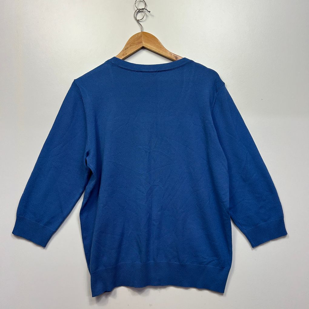 W Lane Blue Knit Jumper Top - Size XXL/18