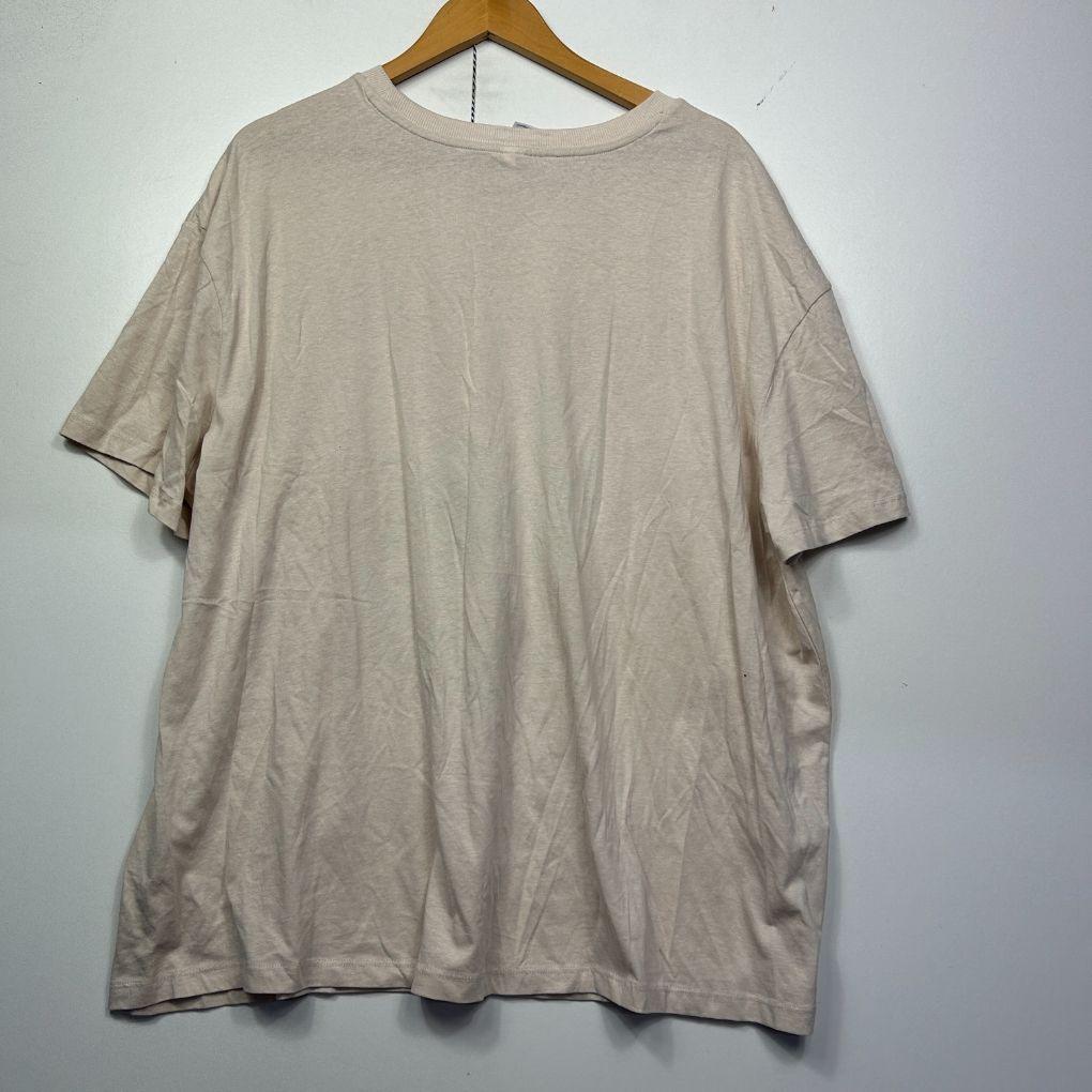 Anko Beige Cotton Graphic T-Shirt - Size 22
